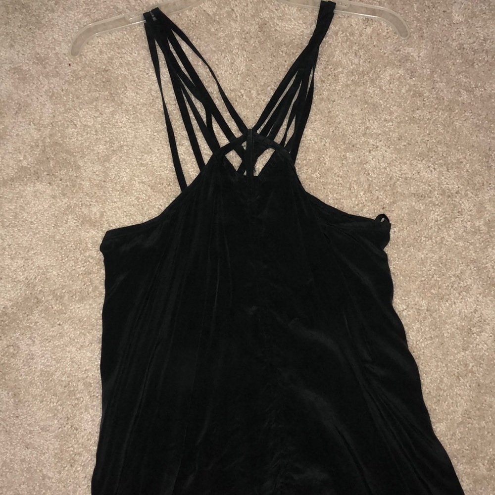 BCBG Black strappy tank